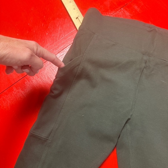LOU & GREY LEGGINGS PANTS SIDE POCKETS OLIVE - Picture 7 of 7